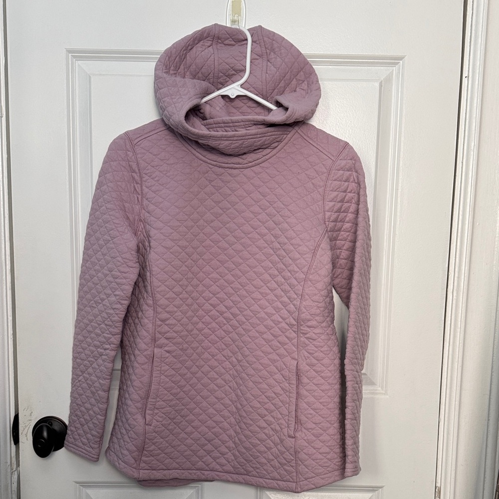 Duluth Trading Quilted Rose/Lavender Hoodie Womens M
